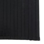vidaXL Tapis rectangulaire noir 100x200 cm bambou