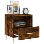 vidaXL Tables de chevet 2Pièces chêne fumé 40x35x47 5cm bois d’ingénierie