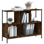 vidaXL Bibliothèque chêne fumé 102x28x77 5 cm bois d'ingénierie