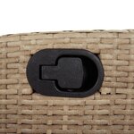 vidaXL Ensemble à manger de jardin coussins 5 Pièces mélange beige rotin