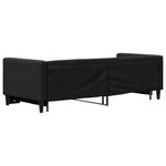vidaXL Lit de jour avec lit gigogne noir 80x200 cm tissu