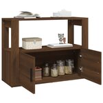vidaXL Buffet Chêne marron 80x30x60 cm Bois d'ingénierie
