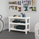 vidaXL Banc de travail Blanc 110 5x50x80 cm Bois de pin massif