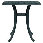 vidaXL Table de jardin vert 53x53x53 cm aluminium coulé