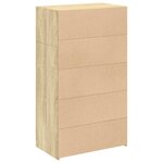 vidaXL Buffet haut chêne sonoma 70x41x124 cm bois d'ingénierie