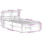 vidaXL Cadre de lit sans matelas 100x200 cm bois massif de pin