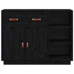 vidaXL Buffet Noir 98 5x40x75 cm Bois massif de pin