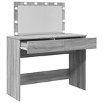 vidaXL Coiffeuse avec LED sonoma gris 100x40x120 cm