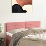 vidaXL Têtes de lit 2 Pièces Rose 72x5x78/88 cm Velours