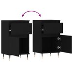 vidaXL Buffets 2 Pièces noir 40x35x70 cm bois d’ingénierie