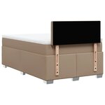 vidaXL Sommier à lattes de lit matelas cappuccino 120x190cm similicuir