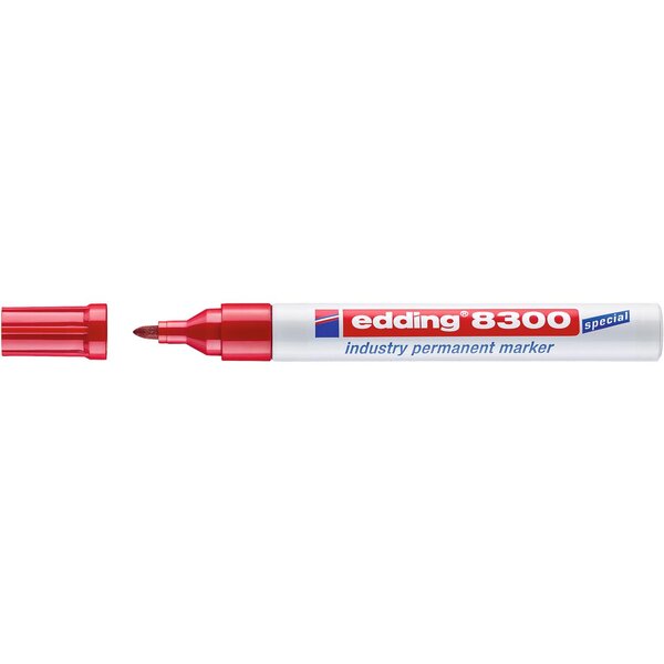 Marqueur Permanent Spécial Industrie 8300 Rouge Pointe Ronde 1 5-3 mm EDDING