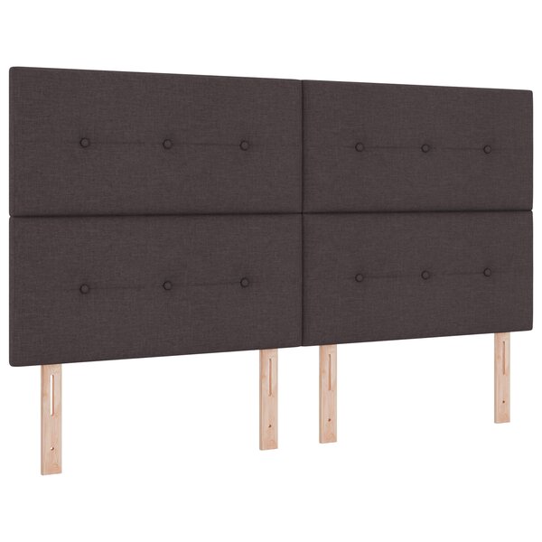 Cabeçalho LED vidaXL Marron Foncé 90 cm Tissu