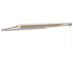 vidaXL Auvent rétractable jaune et blanc 3x2 5 m tissu et aluminium