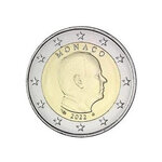 Monnaie 2 euros commémorative monaco 2022 - albert ii