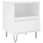vidaXL Tables de chevet 2 Pièces blanc 40x35x50 cm bois d’ingénierie
