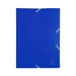 Chemise 3 rabats elastiques 24x32cm polypropylène - bleu