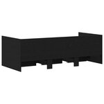 vidaXL Lit de jour Chêne noir Bois d'ingénierie 90 x 190 cm Durable