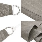 vidaXL Voile d'ombrage 160 g/m² rectangulaire gris clair 2x4 m PEHD