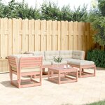 vidaXL Salon de jardin 5 Pièces avec coussins bois massif douglas