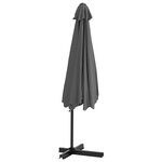 vidaXL Parasol d'extérieur avec poteau en acier 300 cm Anthracite