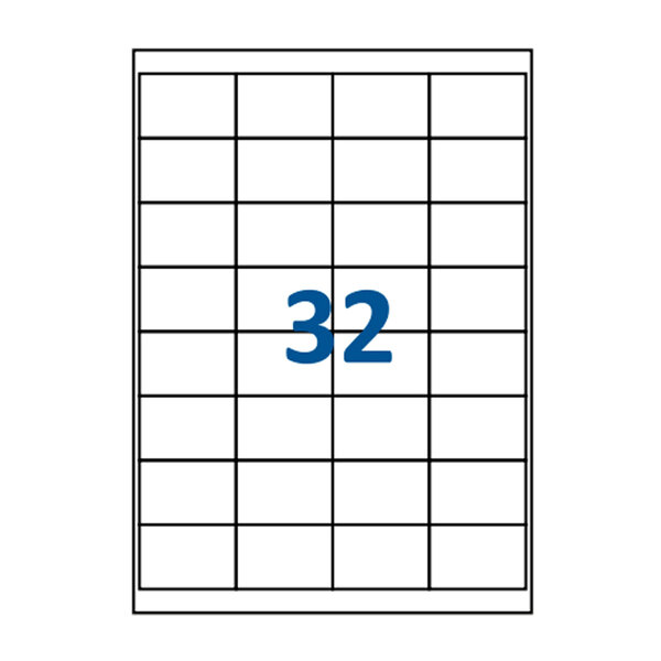 Lot de 20 Planches étiquettes autocollantes sur feuille A4 : 51 x 34 mm (32 étiquettes par feuille  spéciales bons de transport)