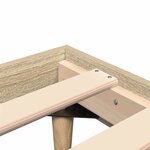 vidaXL Cadre de lit sans matelas chêne sonoma 100x200 cm