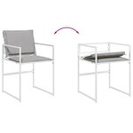 vidaXL Ensemble à manger de jardin avec coussins 17Pièces blanc textilène