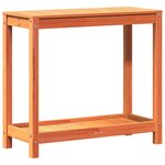 vidaXL Table de rempotage avec étagère cire marron bois massif de pin