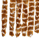 vidaXL Rideau anti-mouches ocre et blanc 90x200 cm chenille