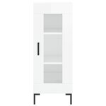 vidaXL Buffet Blanc brillant 34 5x34x90 cm Bois d'ingénierie
