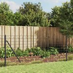 vidaXL Clôture en treillis métallique et ancrage anthracite 1x25 m