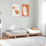 vidaXL Cadre de lit sans matelas 75x190 cm bois de pin massif
