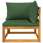 vidaXL Salon de jardin avec coussins 2 Pièces bois massif acacia