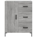 vidaXL Buffet sonoma gris 69 5x34x90 cm bois d'ingénierie