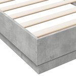vidaXL Cadre de lit gris béton 100x200 cm bois d'ingénierie