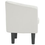 vidaXL Fauteuil cabriolet blanc similicuir