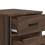 vidaXL Table de chevet chêne marron 40x41x60 cm bois d'ingénierie