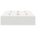Cadre de lit de rangement vidaXL Blanc 120x190 cm