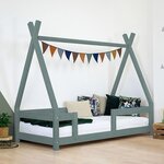 Lit cabane enfant NAKANA 90 x 190 vert sauge