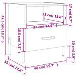 vidaXL Tables de chevet 2 Pièces chêne marron 40x35x47 5 cm