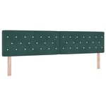 Lit à ressort vidaXL avec matelas vert foncé 200x200 cm en velours
