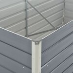 vidaXL Jardinière 160 x 80 x 77 cm Gris Acier galvanisé