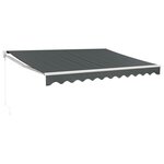 vidaXL Auvent rétractable anthracite 3x2 5 m tissu et aluminium