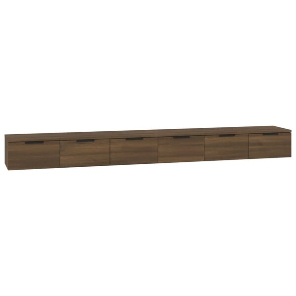 vidaXL Armoires murales 2 Pièces Chêne marron 102x30x20 cm