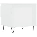vidaXL Table basse blanc brillant 50x46x50 cm bois d'ingénierie