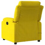 vidaXL Fauteuil de massage inclinable jaune velours