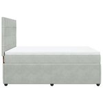 vidaXL Sommier à lattes de lit et matelas Gris clair 140x200cm Velours