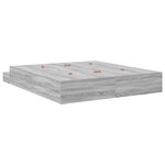 vidaXL Cadre de lit Gris Sonoma 200x200 cm