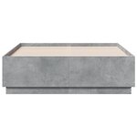 vidaXL Cadre de lit avec lumières LED gris béton 120x190 cm
